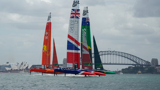 Great Britain, China and Australia get some final practise ahead of the first day of SailGP