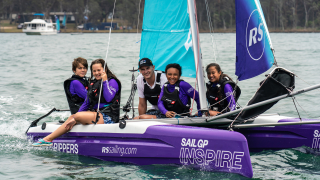 Kyle Langford sails with young people in Australia as part of the Inspire Learning program