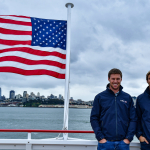 Rome Kirby and Mac Agnese of the United States SailGP Team in San Francisco