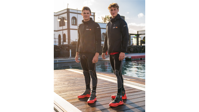 Spain SailGP Team members Diego Botin and Florian Trittel sport the new Camper shoe as part a new pa