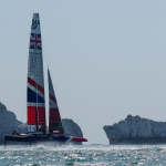 The Great Britain SailGP Team sailing on the Solent