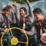 Japan SailGP Team celebrate winning the New York SailGP event