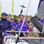 Billy Besson with young people from SailGP Inspire