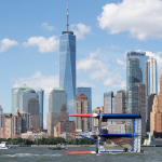 Great Britain SailGP Team skippered by Dylan Fletcher capsizes during warm prior to racing.
