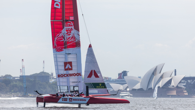 Denmark SailGP Team hits the waters of Sydney Harbour for the first time ahead the SailGP Season 2.