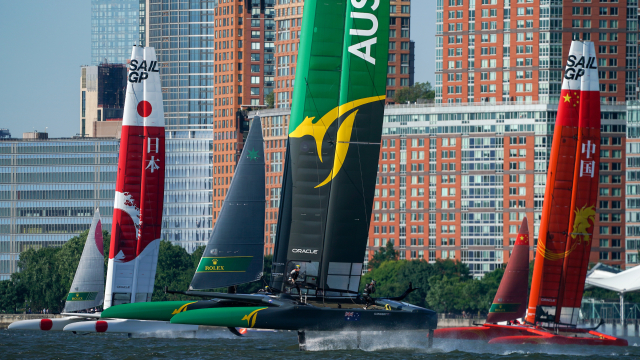 F50s fly on the Hudson for first time.